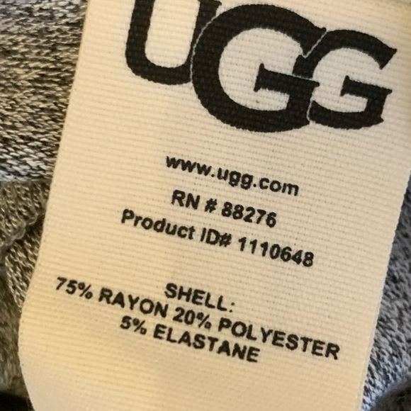 UGG grey Valentene Solid Terry Knit Jogger Lounge Pants - Picture 3 of 6